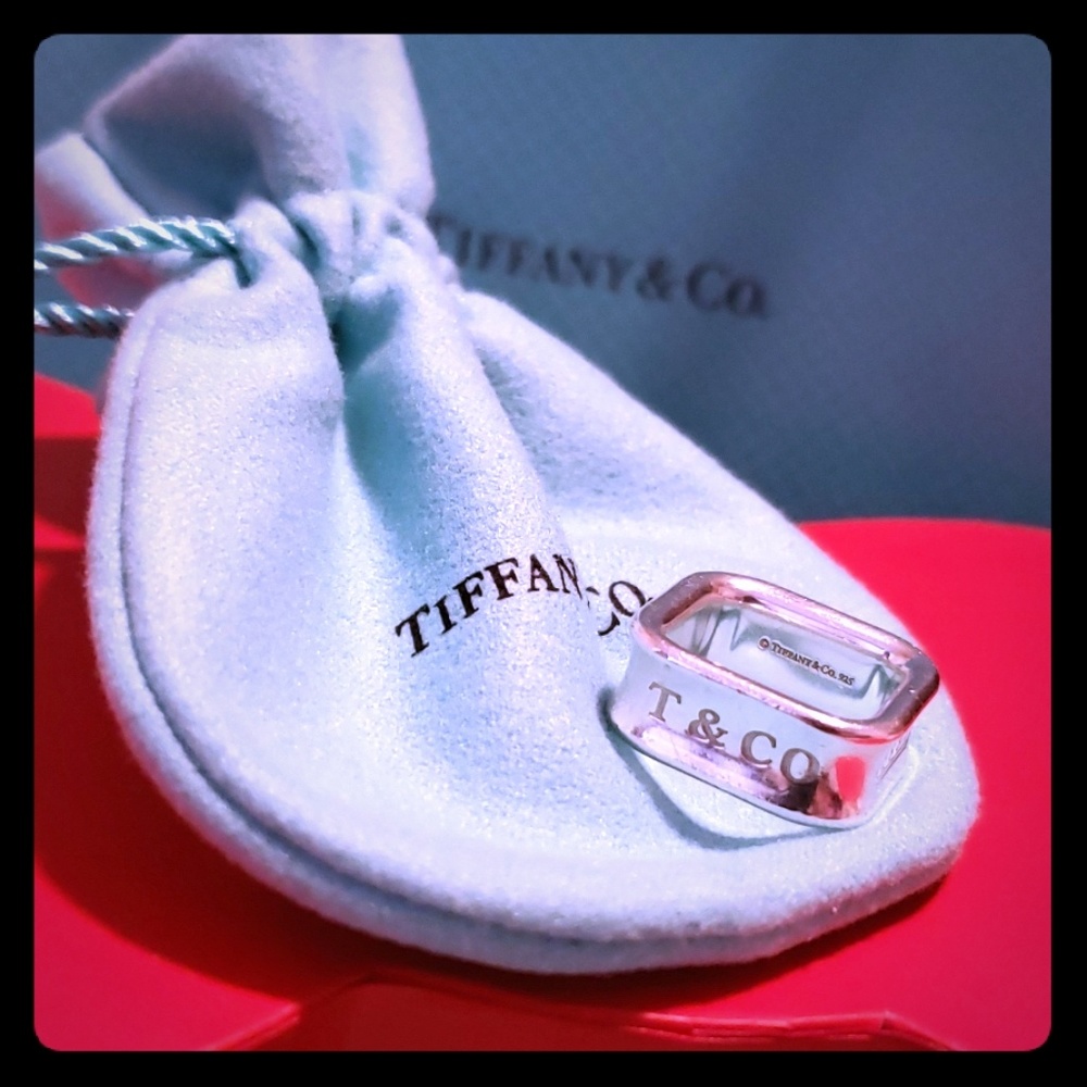 Tiffany&co 1837 square ring sz.5